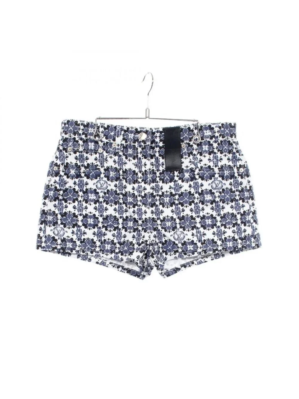 Louis Vuitton Denim Monogram Flower Shorts Cotton